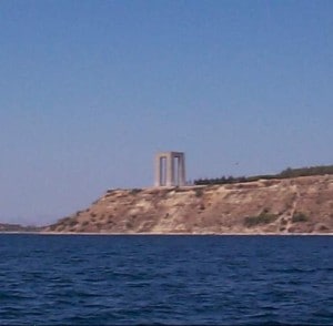 The Turkish war monument dominates the North shore of the entrance to the Dardanelles when coming from the West.