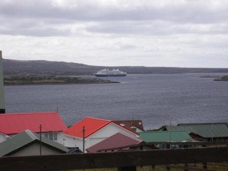 At anchor before wind