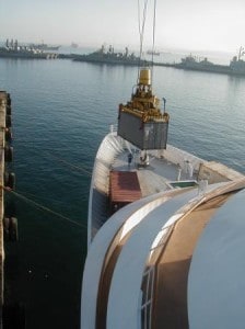 container in the air