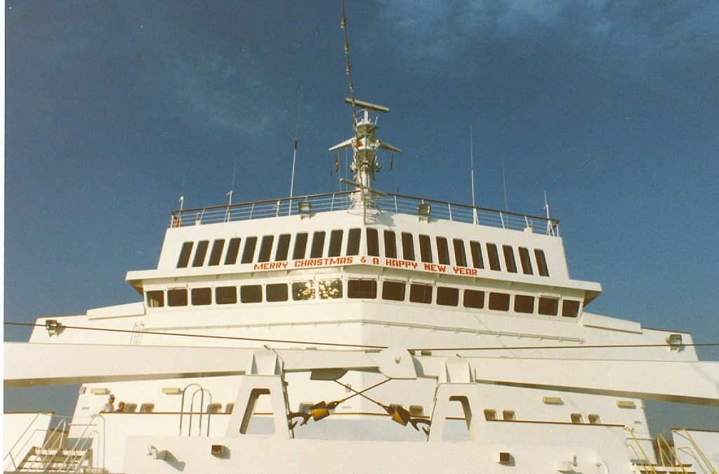 Noordam christmas 1985 bridge front letters small