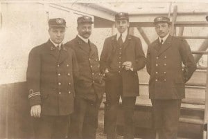 Captain Sjerp. Here seen as 2nd officer, first on the left