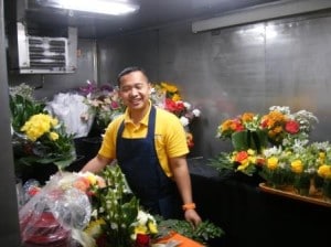 Mr. Rustadi, the ships florist on board the ms Rotterdam. 