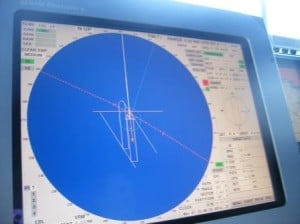 How they did it. Put the bow in the calculated position, have a blue circle on the pool location and then watch the predictor (2nd ship's layout on the screen). As long as the predictor stays on top of the ship, the ships maintains position. 