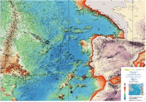 Relief drawing of the sea bottom