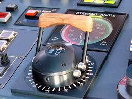The bridge conttrol of the pod. The black knob turns 360o for the Pod and the handle provides the amount of thrust.