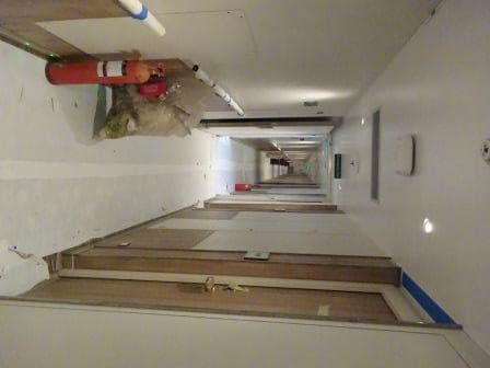 Some decks are nearly finished, apart from the art/decoration in the corridors. Hence it being possible for the officers and crew to go on board.