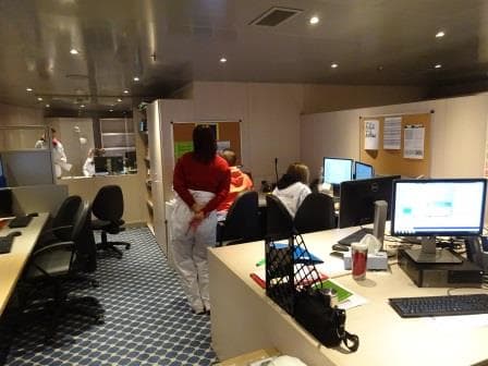 The Back Office of the Front Office is already in full swing. The Guest Relation Manager is preparing with her team for the first voyage.