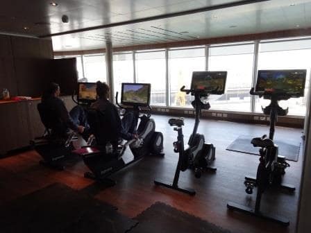 The Ocean Spa equipment being tested. Never thought about the fact that those monitors above the equipment have to be fully tested as well ? Not a bad job for the Ocean Spa Ladies.