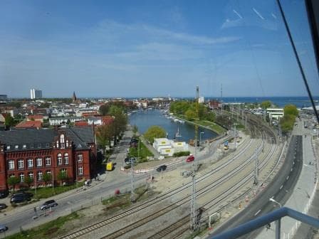 View from the bridge. This is as much as I saw from the town today. In the front the rail road to Berlin. Takes about 2 hours to get there.