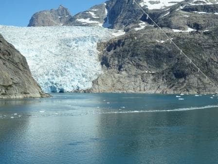 One of the several Tide water glaciers coming down from the Greenland Ice Cap.