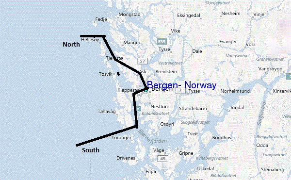 As most Norwegain towns Bergen is tucked away in a Fjord which means sailing in for a considerable difference.