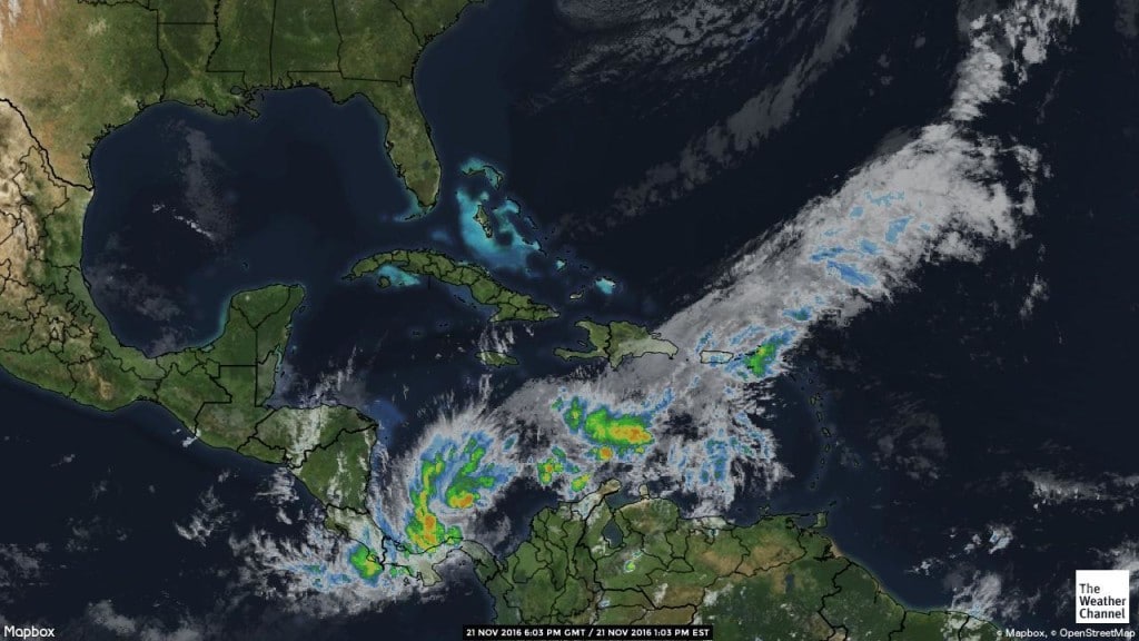 Here we are. Observing the birth of Tropical Depression Otto. It took a few days, but here he is.